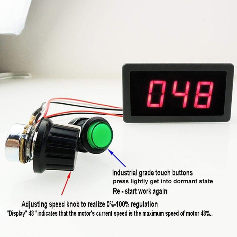 DollaTek Digital Display Led 6V 12V 24V PWM DC Motor