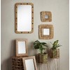 47th & Main Boho Rectangular Woven Hanging Mirror for Wall