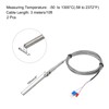 sourcing map 2pcs PT100 RTD Thermocouple Stainless Steel M8 Temperature