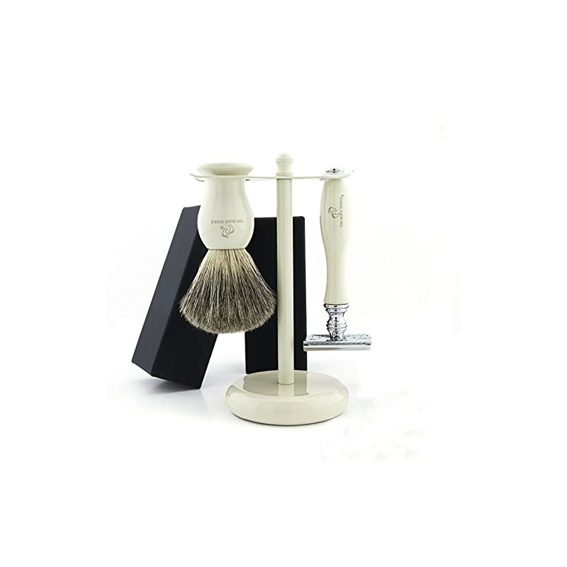 Classic Wet Razor Set with Safety Razor and Badger Hair