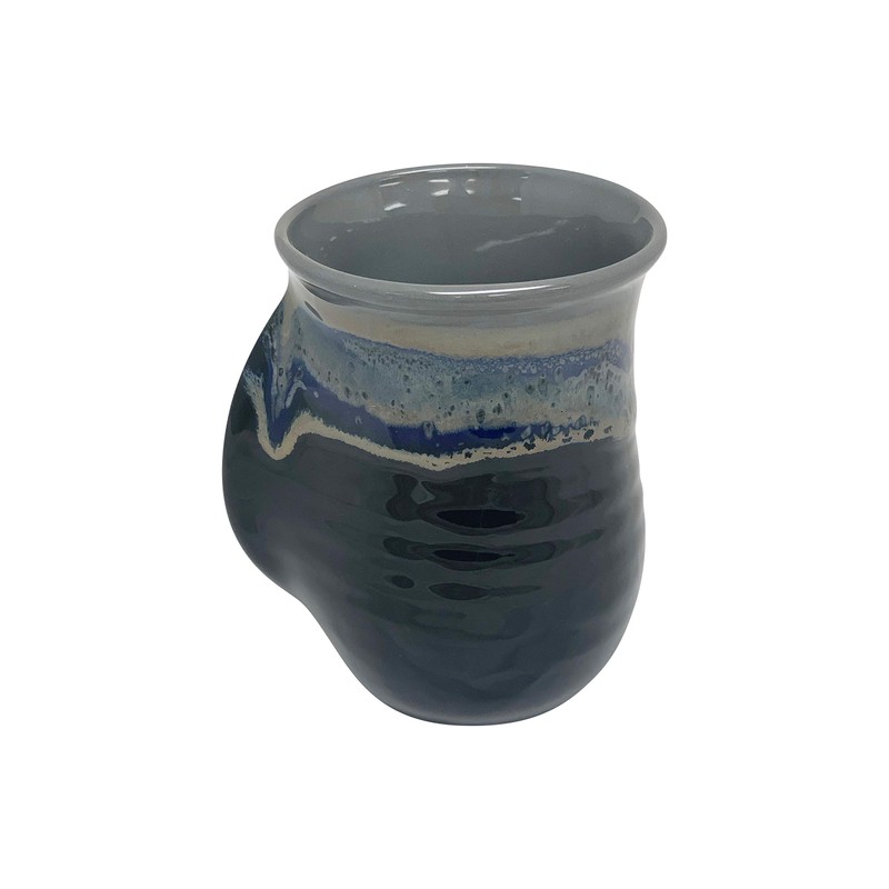 Clay in Motion Handwarmer Mug - Right Hand (Stormy Night)