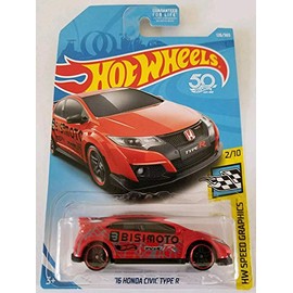 Hot Wheels 2018 HW Speed Graphics '16 Honda Civic Type R 126/365, Red