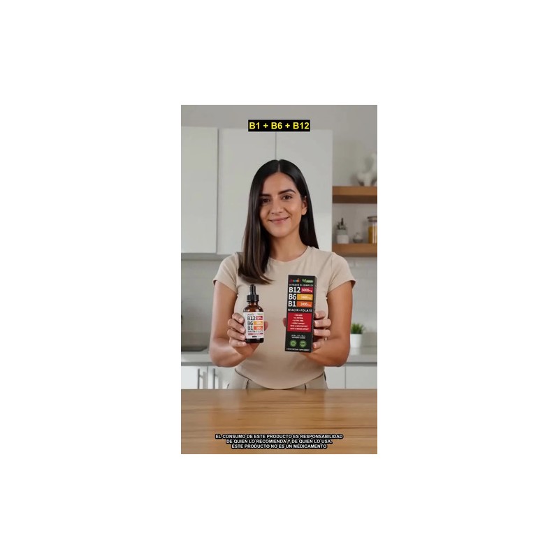 Vitamina B12 Líquida KAKEWEEU Complejo B con Metilcobalamina, para Cerebro