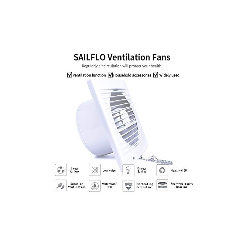 4-Inch Wall Exhaust Fan: Small Window Ventilation Fit 4" Duct