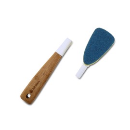 Full Circle Laid Back Dish Sponge, Abrasive & Replaceable Head, White