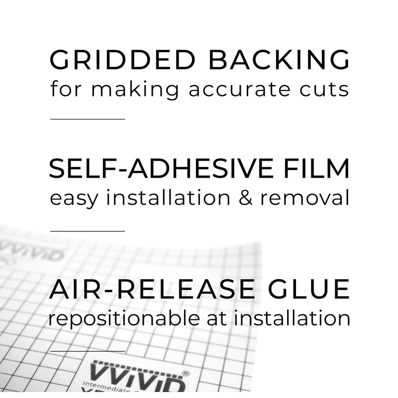 VViViD Black Perforated One-Way Vision Vinyl Automotive Window Wrap Roll