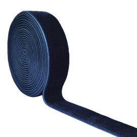 Qingxii Decorr Wedding Christmas Valentin's Day Gift Box DIY Craft Décor Velvet Ribbon(Navy, 1''x2Yards)