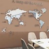 Pegatinas de Pared de Espejo Acrílico, Mapa del Mundo 3D