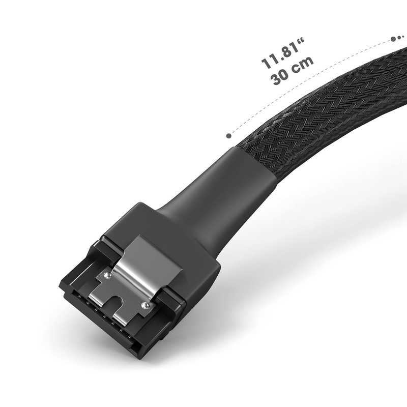 KabelDirekt 30cm 7-pin SATA 3 data cable 6 Gbit/s 90°
