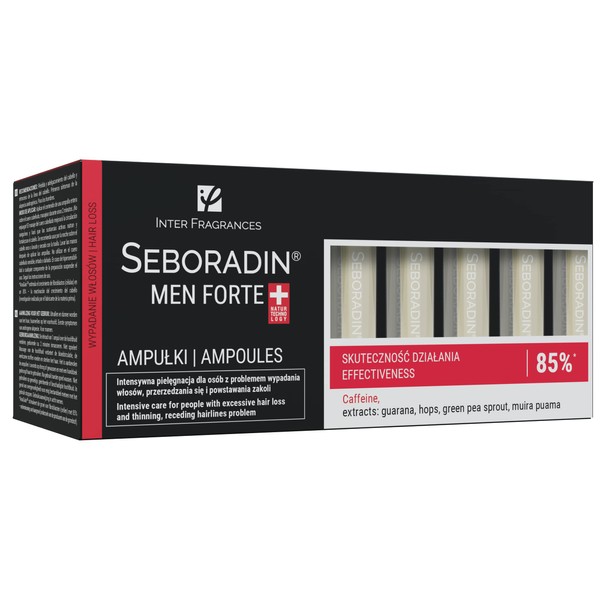 Seboradin Men Forte Ampoules Against Hair Loss, Serum Ampoules for