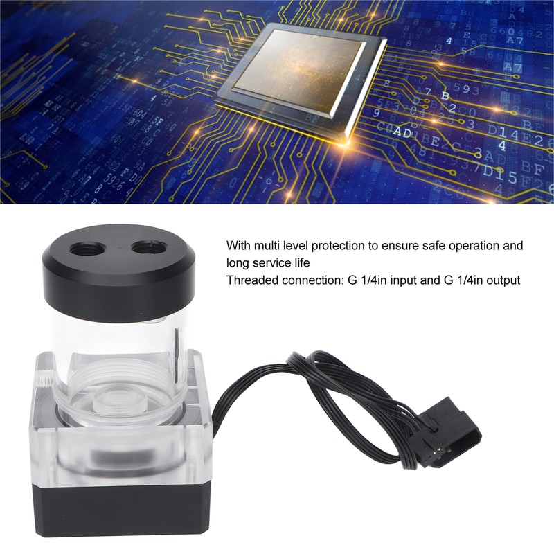 Water Cooling Pump Tank 550L/H 10W 12V Water Pump Tank