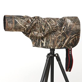 ROLANPRO L Size Rain Cover Raincoat for Telephoto Lens Rain Cover/Lens Raincoat Camouflage Guns Clothing, 90cm Length for 400mm f/2.8? 500mm f/4?600mm f/4?800mm f/5.6 Lens use-Thicker Grass Waterproof