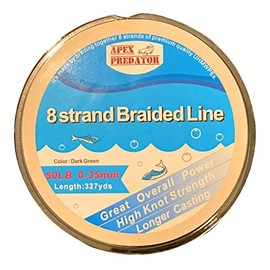 Apex Predator 50lb 8 Strand Braided Fishing Line Army Green 327 Yards