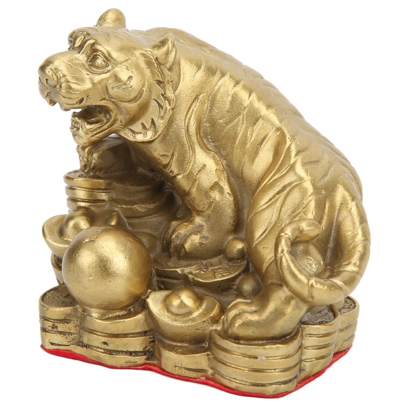 Brass Tiger Statue Sturdy Durable Brass Attract Wealth Fortune Easy