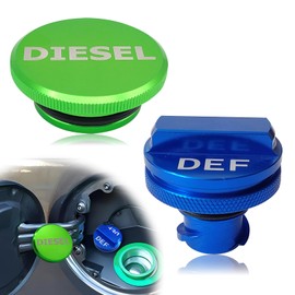 Diesel Fuel Cap Compatible with Dodge Ram, Magnetic Diesel Fuel Cap & DEF Cap Compatible with RAM 1500 2500 3500 Trucks (2013-2019) - Aluminum Factory Combo Pack