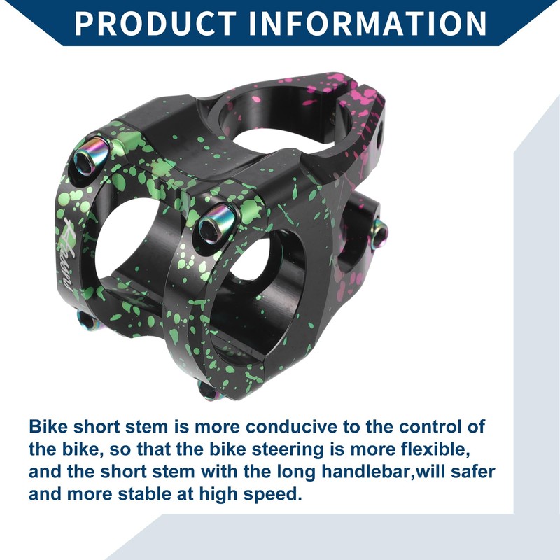 Hihaha Bicycle Stem/Short Handlebar Stem/for Bicycle/1 Piece Green Pink