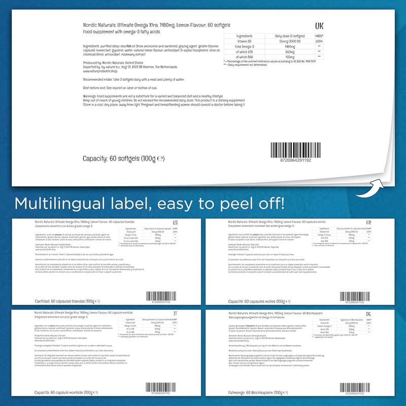 Nordic Naturals, Ultimate Omega Xtra, 1480mg, with EPA, DHA and