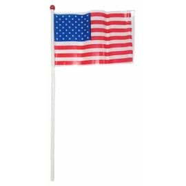 Black Duck Brand Set of 24 Plastic Patriotic American Flags! 6"x4" Flag - Perfect for Parties, Events, 4th of July, BBQ's, Borders, Planters, Window Boxes, Driveways and More!