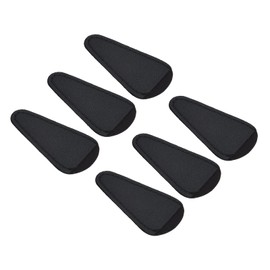 PATIKIL 2.9"x1.5" PU Cuero Tijeras Funda, 6 Paquete Tijeras Cubierta Protector Portátil Colecciona Bolsas para Ceja Recortar Belleza Herramienta Protección, Oscuro Marrón