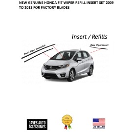 Autoparts NEW GENUINE HONDA FIT WIPER REFILL INSERT SET 2009 TO 2013 FOR FACTORY BLADES