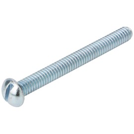 Merriway BH06045 (20 Pcs) Round Head Whitworth Machine Screws with Steel Hex Nuts BZP 2.1/2 x 1/4 Inch - Pack of 20 Pieces