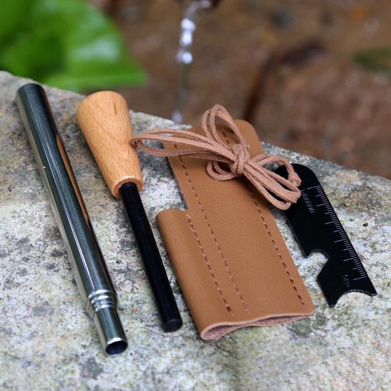 Fire Stick Survival Tool Fire Starting Kit,Outdoor Survival Kit, Flint