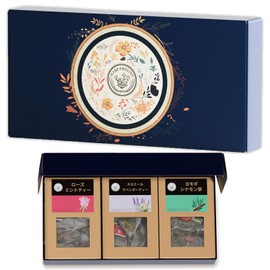 HANFANGLING Herbal Tea Gift Box, Herbal Tea, Health Tea, Gift, Tea, Chamomile, Lavender Tea, Mint Rose Tea, Wormwood Cinnamon Tea, Gift Set, Tea Bag, 3 Types, 3 x 10 Packages