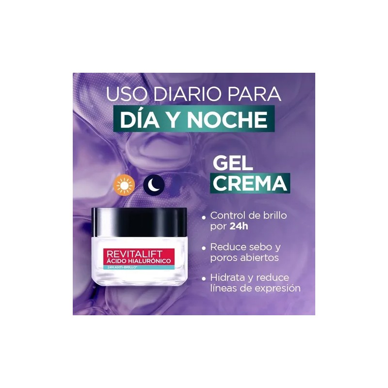 Kit Gel De Limpieza Y Crema Antibrillo L'oréal Paris