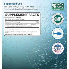 Healths Harmony Suplemento de Omega 7 para mujeres y hombres suplemento de aceite de pescado con ácido graso palmitoleico de alta potencia y pureza...