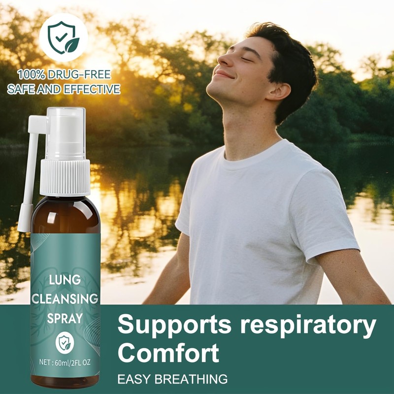 2Pcs Lung Cleansing Spray,Natural Herbal Lung Cleaning Spray(60ml)
