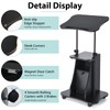 Tangkula Mobile Laptop Podium, Height Adjustable Sit to Stand Desk