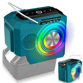 Speaker for Makita 18V Battery, Music Player Work in Jobsite, Workshop, Camping Dancing Party Fun Relaxed Entertainment Come with USB Port + Type C Port for BL1850 BL1840 BL1830 BL1820