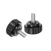 sourcing map 6pcs Knurled Clamping Knobs M5 x 12mm Metric