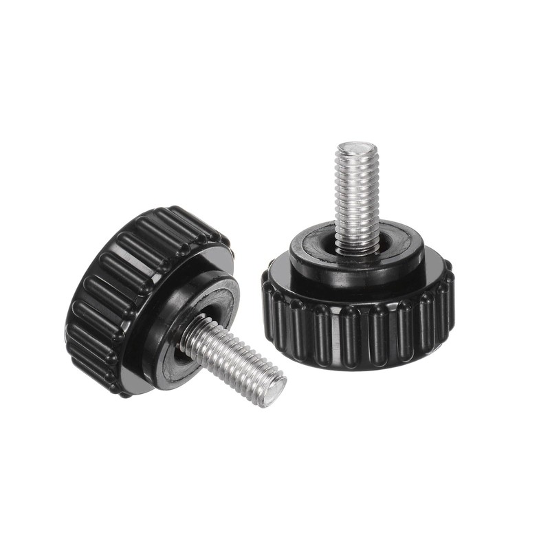 sourcing map 6pcs Knurled Clamping Knobs M5 x 12mm Metric