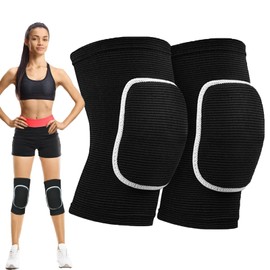 Lifegili 1 pair of knee pads, volleyball knee pads for men and women, elastic knee pads, comfortable and high protection, knee pads children, sports knee pads for running, handball, football (M)