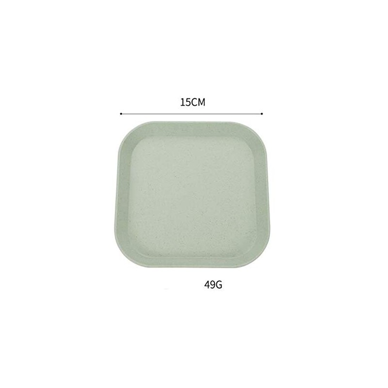 WOIWO 4PCS Wheat Straw Tableware Spit Bone Plate Household Plastic