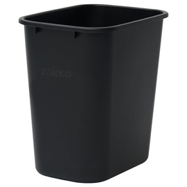 Winco Waste Basket for Home and Office, 7 Gallon, Black