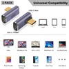 Poyiccot USB C Right Angle Adapter 40Gbps, 8K@60Hz, 100W, USB