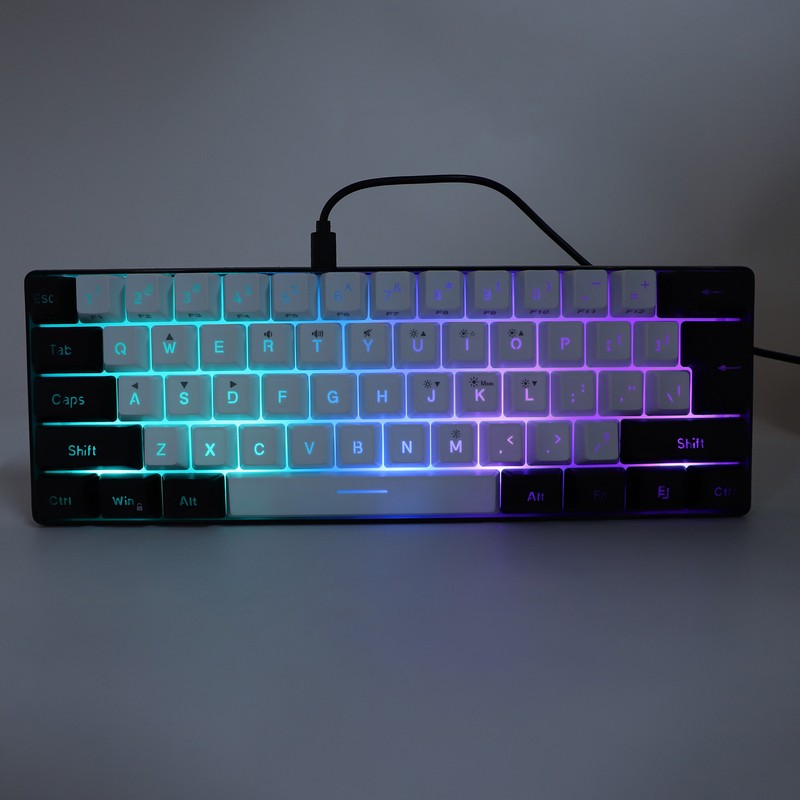 61 Key RGB Illuminated Keyboard with Mouse Multi Color LED