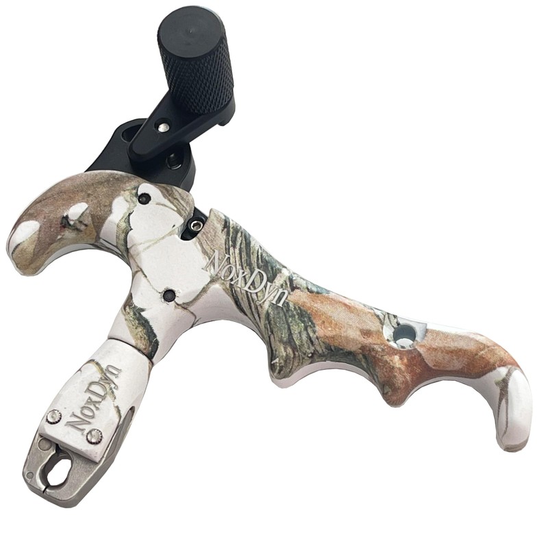NoxDyn 4-Finger 360° Rotatable Camo Bow Release for Compound Bow