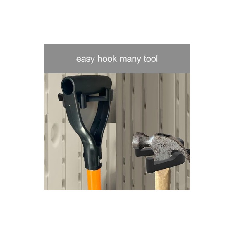 meeeyya Heavy Duty Tool Hooks Compatible Sheds, Tool Hanging Organizer