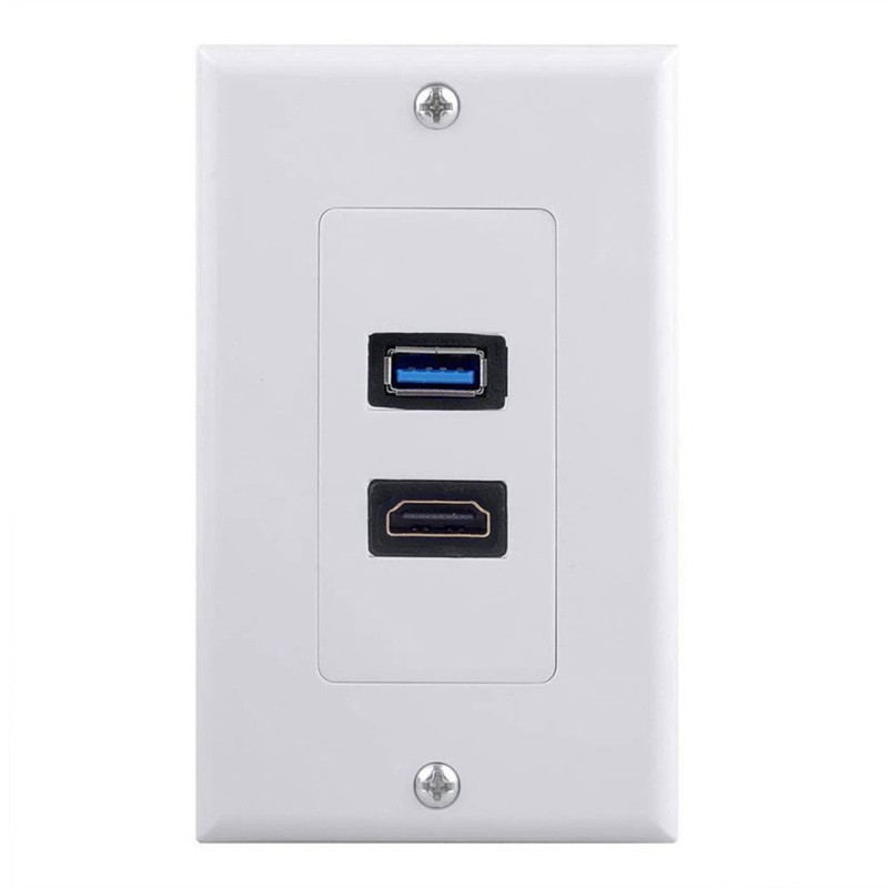 10X 2Port +USB 3.0 Female Wall Face Plate Panel Outlet