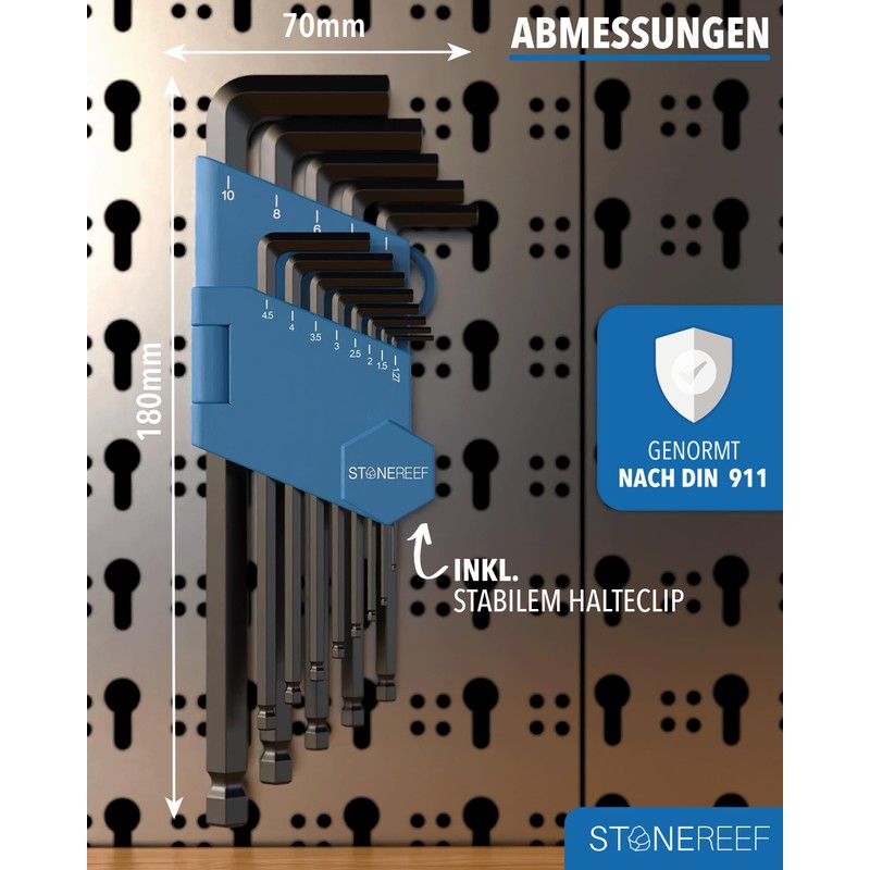 STONE REEF Allen Key Set 13 Pieces [incl. Ball Head]