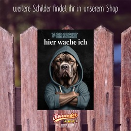 siviwonder Dog Sign with German Text "Vorsicht Cane Corso Dog" [German Language]