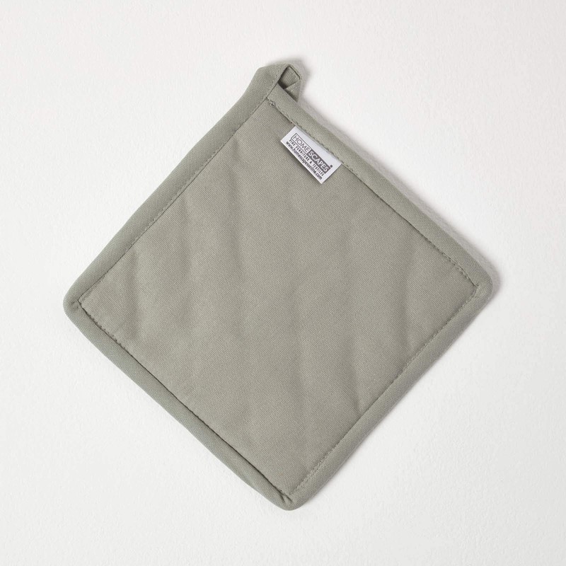 Homescapes 100% Pure Cotton Apron Washable Kitchen Apron with Pouch