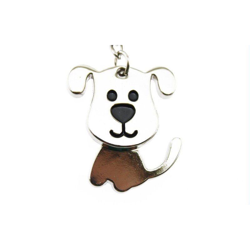 navire [Set of 3] Dog Love Key Chain Metal Silver