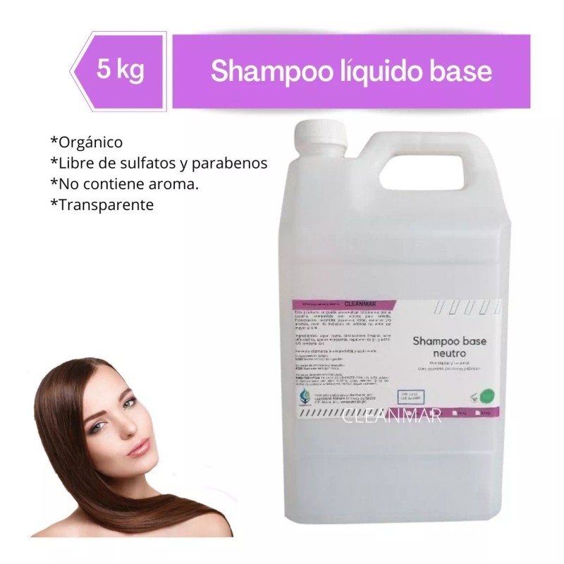 CLEANMAR 5 Kg Shampoo Líquido Libre De Sales Sulfatos Y