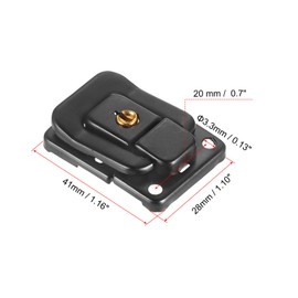 PATIKIL Suitcase Lock Hasp 1.6" x 1.10",1Pcs Iron Toggle Catch Lock with Keys/Screws Latch Clasp for Jewelry Box Wooden Case Toolbox, Bronze