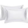 400 Thread Count 4 Pack Oxford Pillowcases Set, 100% Egyptian Cotton Bedding Pillow Case Sham, White 100% Long Staple Sateen Weave Oxford Pillow Covers -50cm x 75cm + 5cm