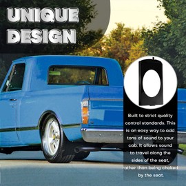 VONLX Speaker Bracket Behind The Seat, Behind Seat Speaker Brackets 6x9 Fit for Chevy 1973-1987 GMC C10 Squarebody 6x9 Speakers Black